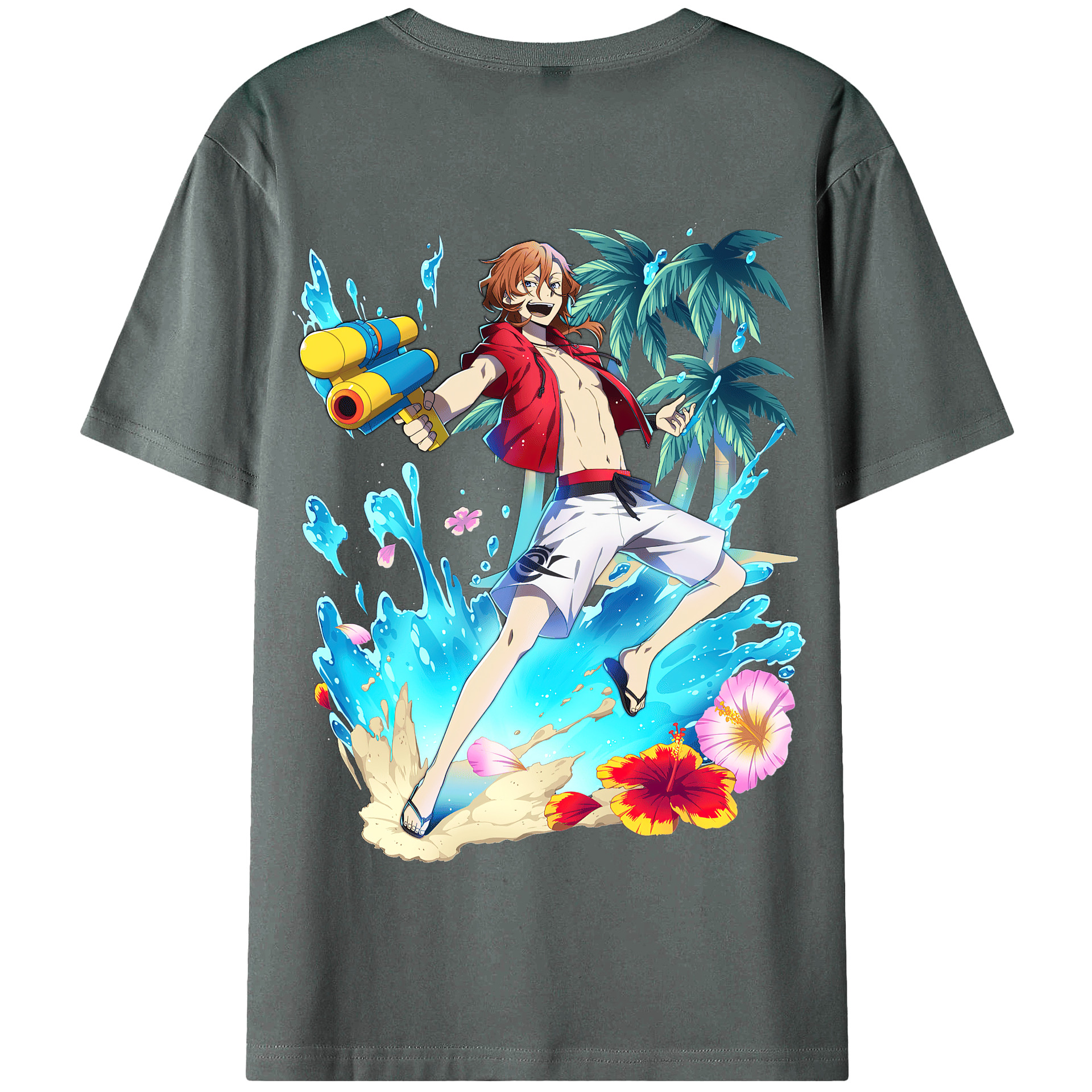 （画像用） 文豪ストレイドッグス Bungo Stray Dogs 綿100％半袖Tシャツ（背面プリント）